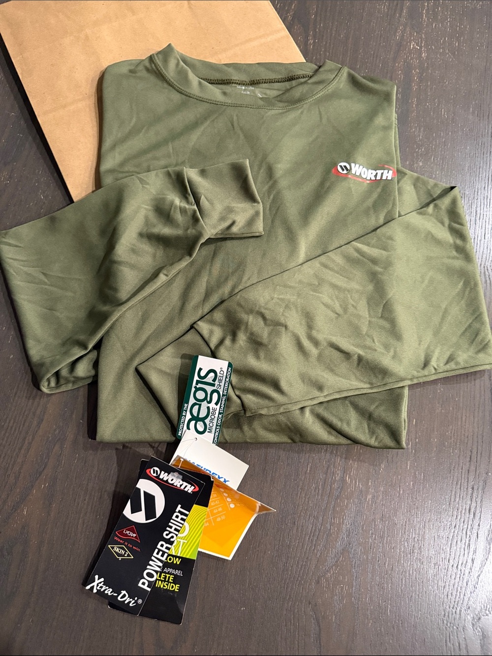Worth Olive Performance Long-Sleeve Athletic Top